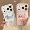Полосатый чехол для iPhone 17 с кошачьей тематикой, Совместим с iPhone 15, 16 Pro и Max. Вышитый мультяшный дизайн, Защита от падений и полная защита