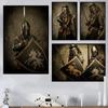 European Knight Poster Decoration Canvas Painting Vintage Minimalist Medieval Warrior Bedroom Living Room Decor Art Prints Mural