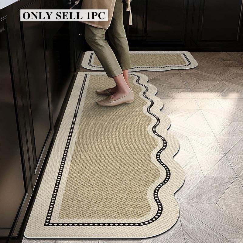 Kitchen Floor Mat Non-slip Rug PVC Leather Carpet Long Foot Mats Waterproof Carpets Home Decoration Rugs Alfombra De Cocina