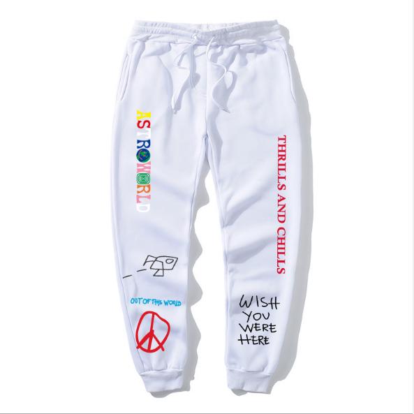 Качественные флисовые брюки TRAVIS SCOTT ASTROWORLD с буквенным принтом для женщин и мужчин, спортивные брюки в стиле хип-хоп, уличные мужские спортивные брюки