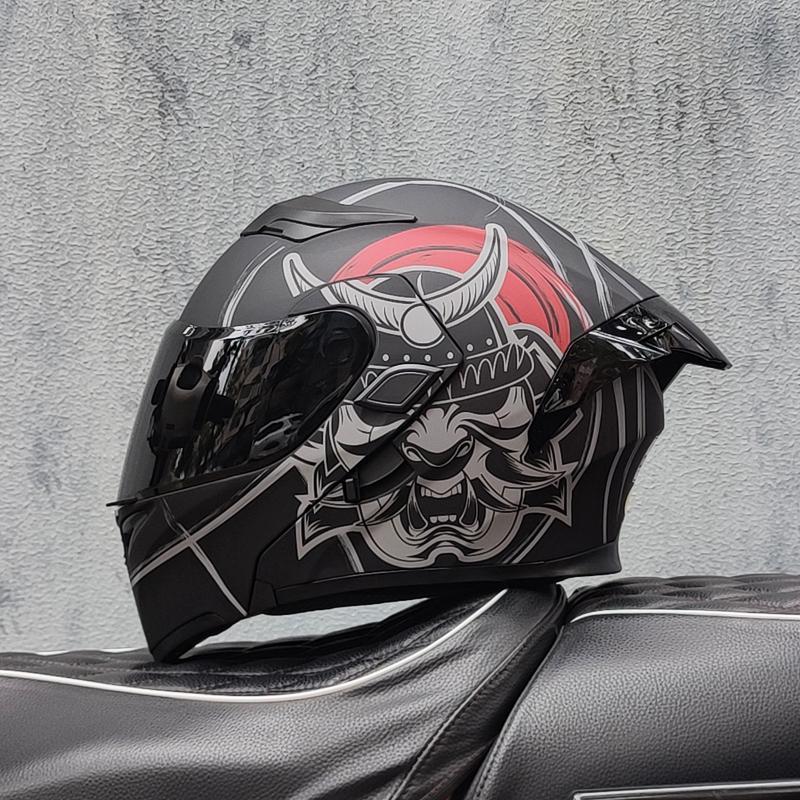 Новый мотоциклетный шлем 2024 года, сертифицированный DOT, шлем-модуляр с открытым лицом и двойным визором, безопасный, откидной шлем с солнцезащитным козырьком