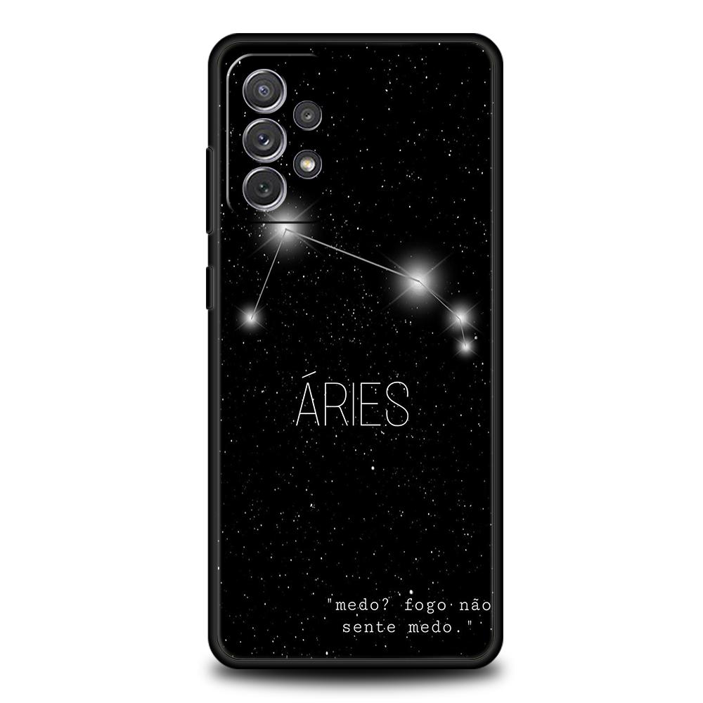 Чехол для телефона со знаком зодиака Дева Овен для Samsung Galaxy A55 A35 A15 A14 A25 A54 A51 A71 A72 A73 A32 A52 A52S A41 5G Мягкий чехол