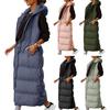 Пуховое пальто без рукавов, морозостойкое однотонное осенне-зимнее женское пуховое пальто, куртка для улицы