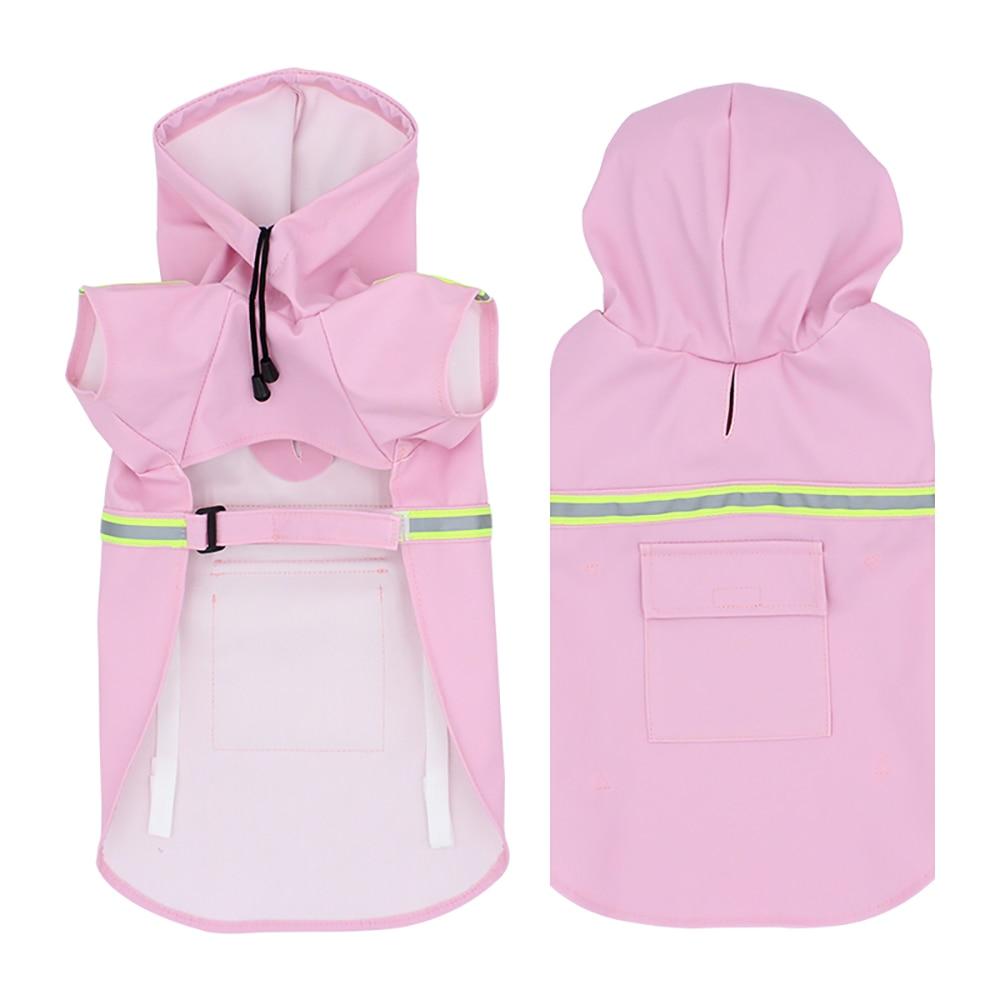 Queenral S-5XL Pet Dog Raincoat Waterproof Jumpsuit Reflective Dog Clothes Pet Clothing Jacket For Small Medium Large Dogs Pet Supplies
