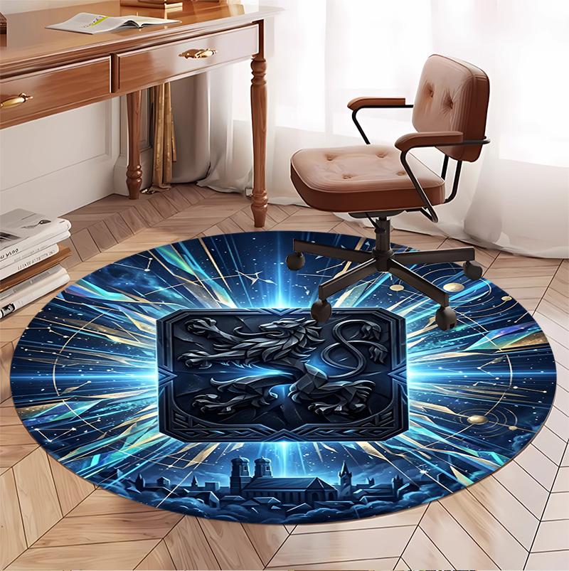 1860 Munchen football club Pattern Round Rug, Indoor/Outdoor Mat, for Picnic, Gameroom, Bedroom, Office, Living Room, Home Decor Carpet, Birthday Gift