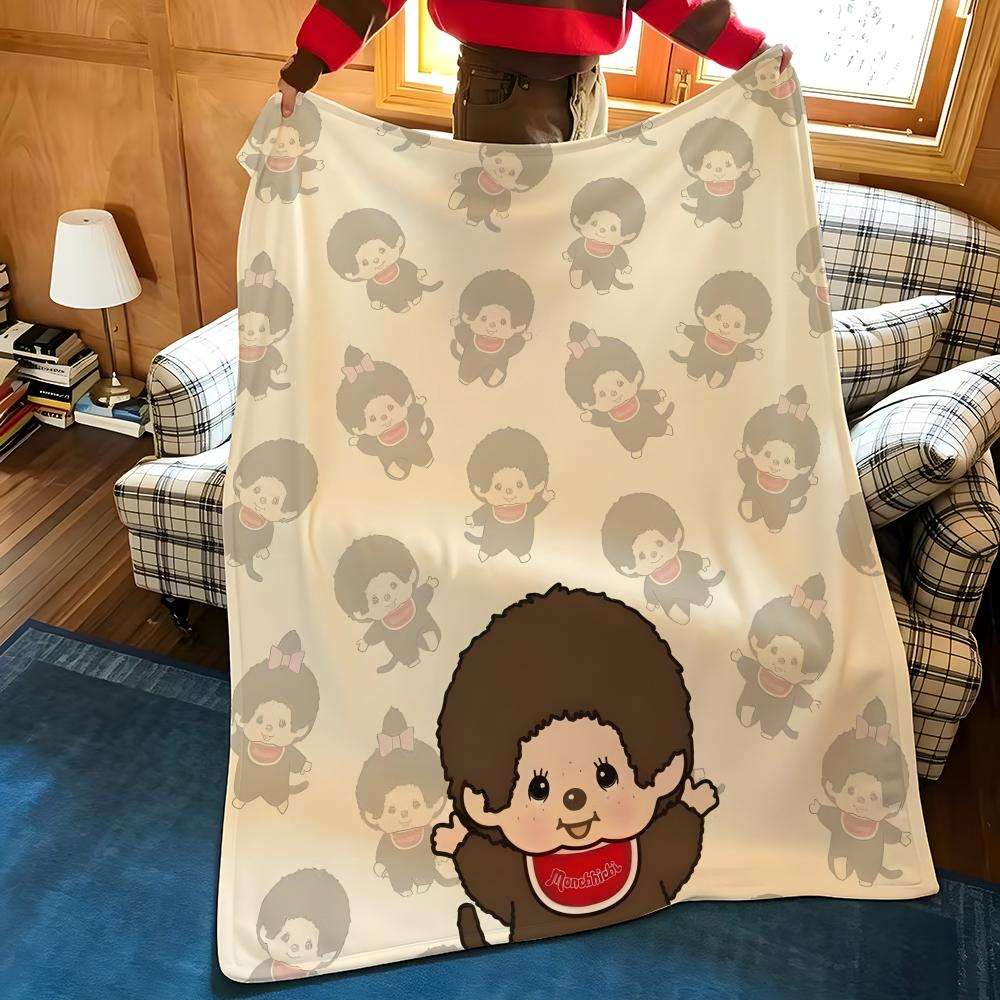 Плед M-Monchhichi из фланели, подходит для диванов, кроватей, офисов, путешествий, походных стульев