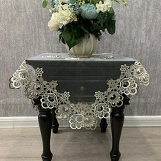 Набор кружевных скатертей в европейском стиле - Современное минималистичное покрытие для кофейного столика, ТВ-тумбы, обеденного стола