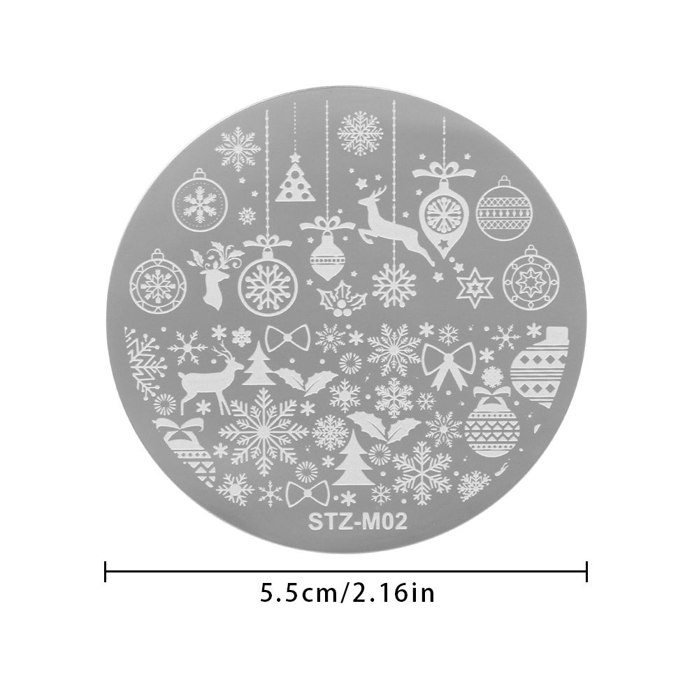 Manicure Santa Claus Christmas Nail Stamping Plates Nail Stamp Polish Templates Stencils Molds