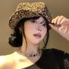 Берет Y2K Леопардовый Леопардовый Принт Восьмиугольная Кепка Повседневная Шляпа Художника Уличная Одежда
