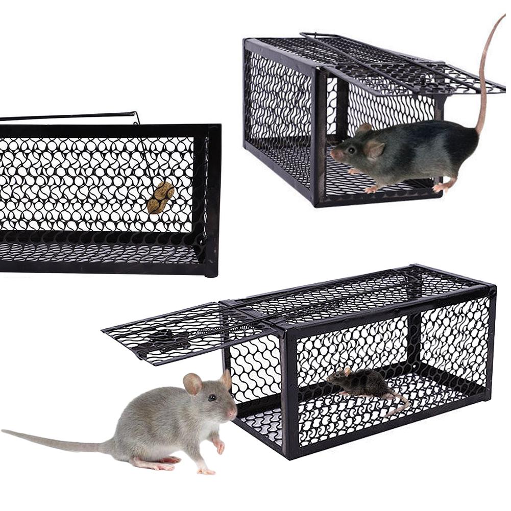 Smart Self-locking Mousetrap Safe Firm Iron Net Household Mouse Catcher Metal Reusable Humane Indoor Outdoor Rat Trap Rat Cage