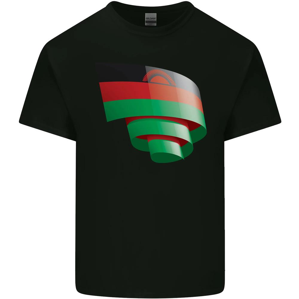 Curled Malawi Flag Malawian Day Football Unisexs Cotton TShirt Tee Top