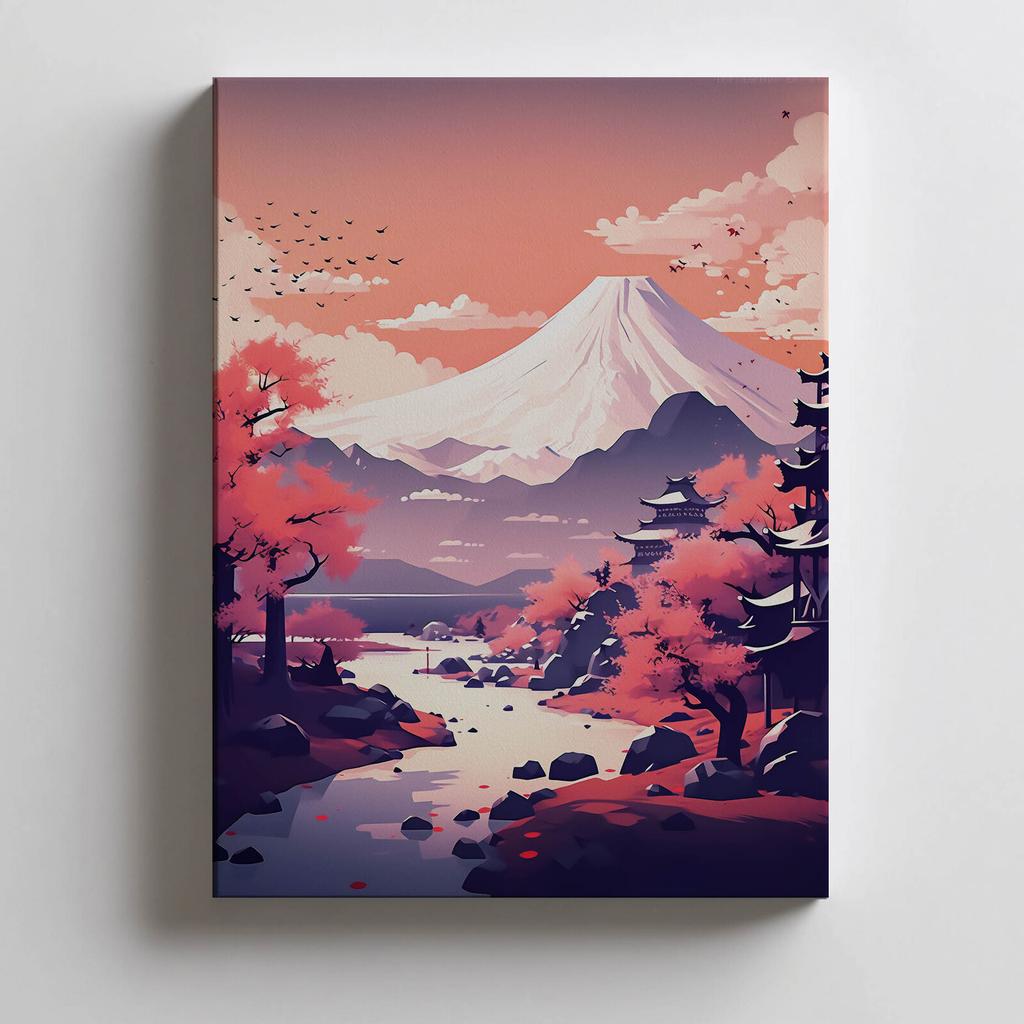 Abstrakcyjny Wulkan Abstrakcyjny Wulkan, 30X40 Cm, Rama Aluminiowa Czarna, Papier Matowy 230 Gsm