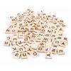 100pcs Puzzle Tiles Letters Alphabet Wooden Pieces Numbers Pendants Spelling