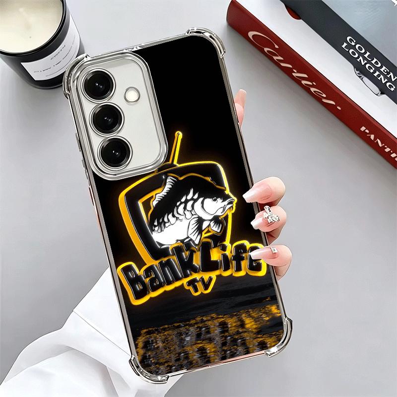 Nash Fishing Fish Mark Plating Phone Case For Samsung A17 A07 A37 A57 A16 A56 A15 A55 A14 A54 A13 A53 A26 A36 A25 A35 A24 A34 A2