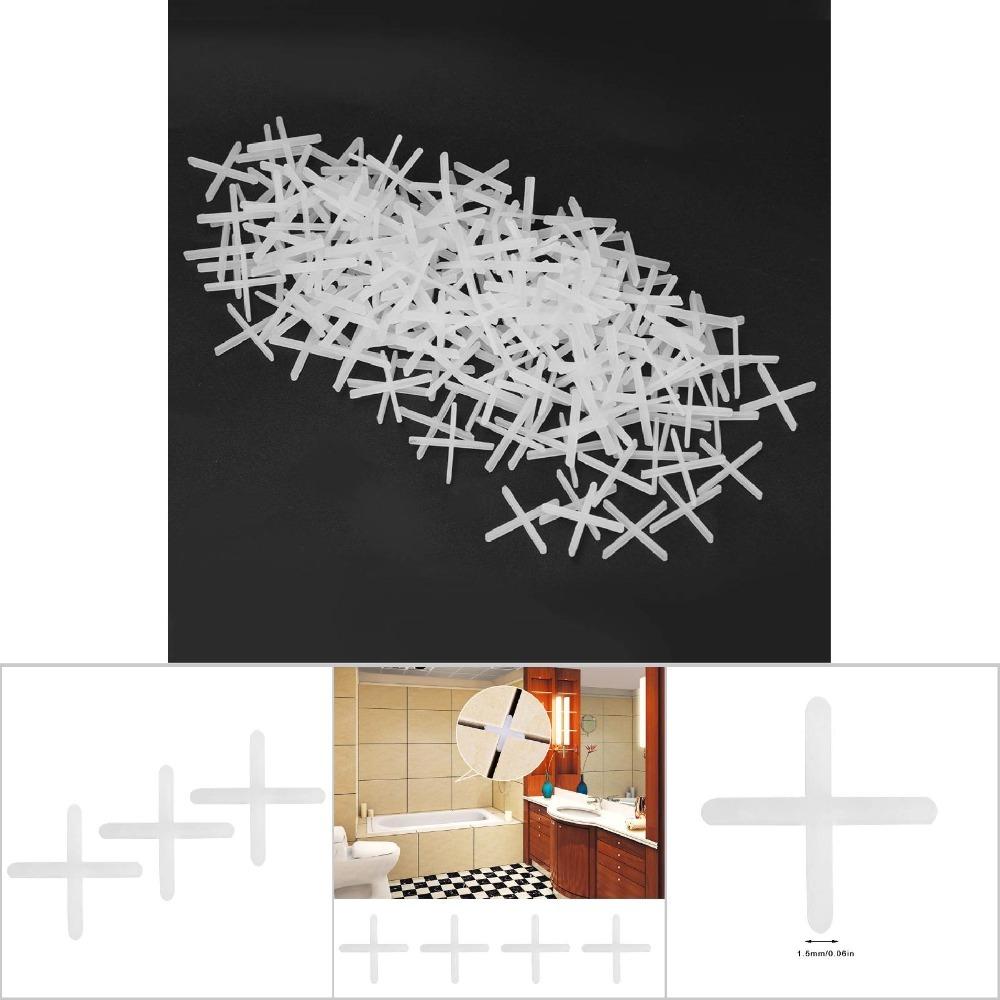 2500pcs Reusable Tile Leveling Clips 1mm 1.5mm 1/16 Inch Cross Tile Spacers Floor Leveling