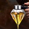 Glass Syrup Storage Bottle Honey Dispenser Diamond Shaped Container Honey Jar Kitchen Accessories Kitchen Seasoning Can