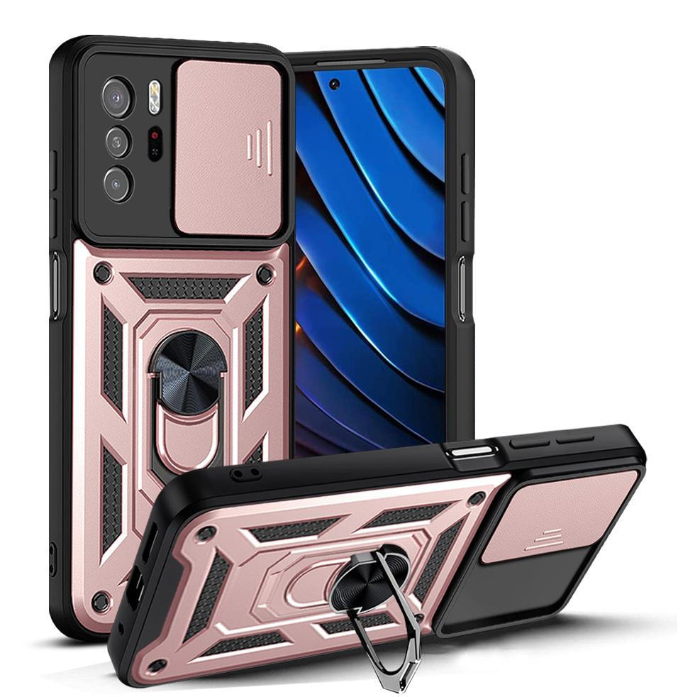 Slide Camera Protector Shockproof Armor Ring Case For Xiaomi Redmi Note 11 Pro Plus POCO M4 10 10S 10T 11T X3 X4 M3 GT NFC