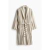 Ночное платье HM Terry бежевое в белую полоску