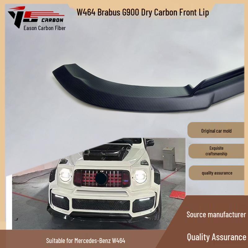 Compatible with Mercedes-Benz W464 Brabus G900 Dry Carbon Fiber Front Lip (2019-Present)