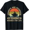 Vintage Grandpa and Grandson Fishing Buddies For Life Gift Unisex T-Shirt