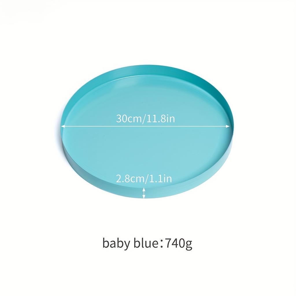 Разноцветные металлические подносы Кованое железо Круглый Органайзер для хранения в ванной комнате и спальне, Матовый глянцевый финиш Декоративный поднос для косметики, парфюмерии