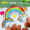 Koala Clear Sticker Paper for Inkjet Printers -Crystal Clear Non-Waterproof Glossy Printable Vinyl Sticker Paper 8.5x11 Inch 18 Sheets
