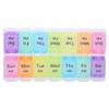Pills Organizer 14 Grids Multiple Colors Large Capacity Separate Lightweight Portable Pills