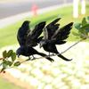 Simulation Black Crow Halloween Removable Feather Bird Artificial Crow Raven Prop Horror Scary Garden Decorations Party Supplies
