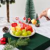 8PCS Christmas Fruit Fork Food Grade Plastic Mini Cartoon Kids Cake Fruit Toothpick Bento Lunch Bento Party Decoration