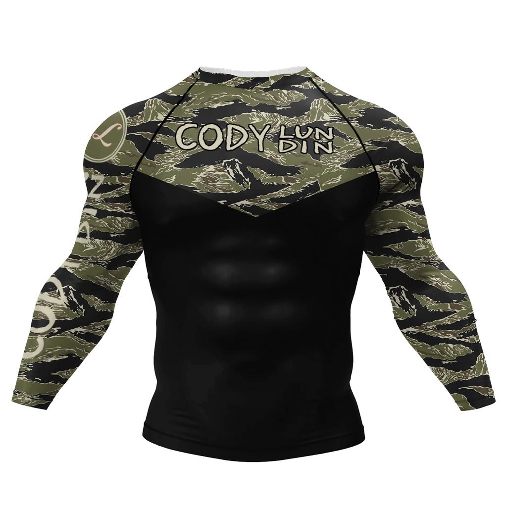 Дизайнерские мужские крутые спортивные рубашки Cody Lundin Gi для джиу-джитсу, рашгарды с защитой UPF 50+, топы для велоспорта и бега, футболки с татуировками для спортзала, компрессионные футболки