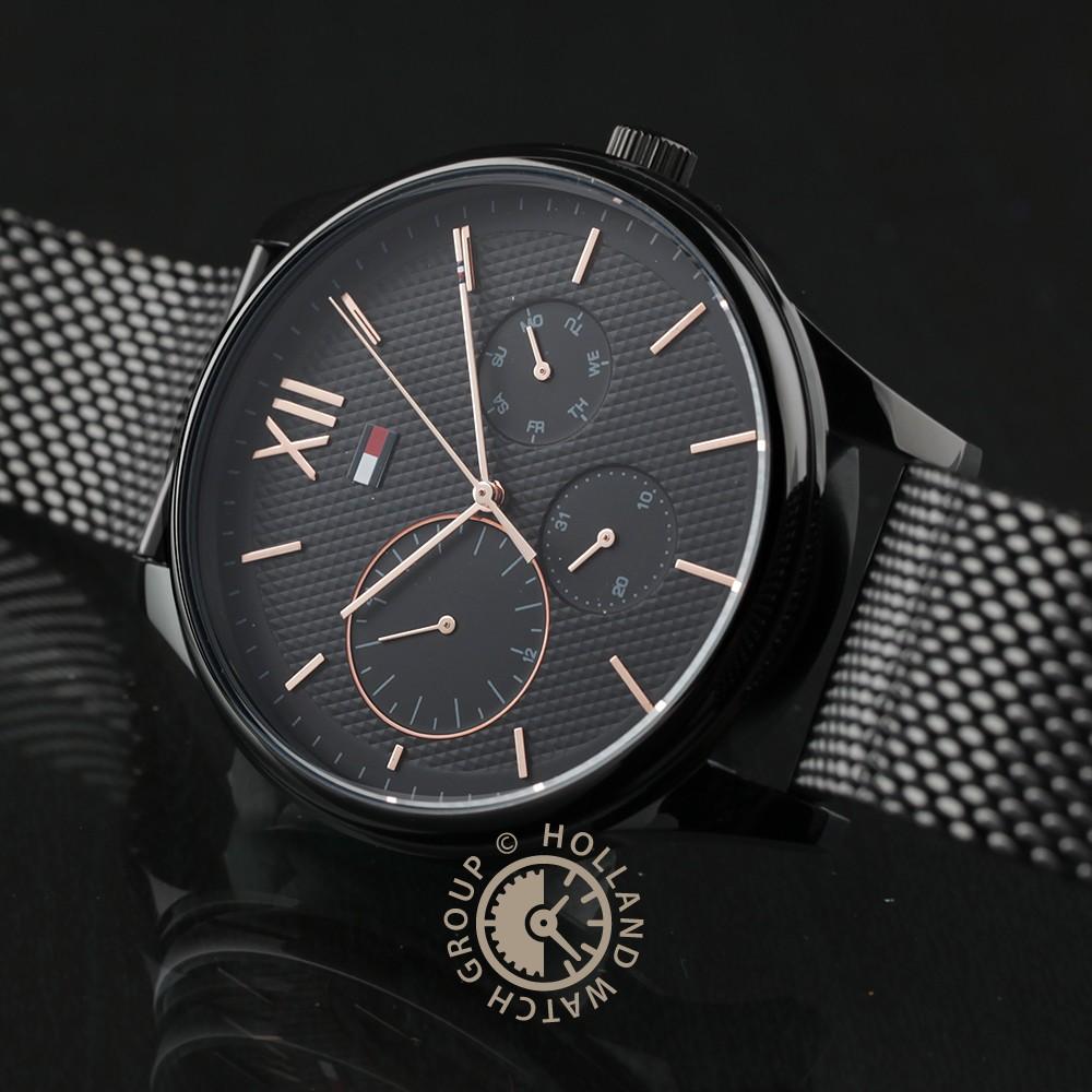 Tommy Hilfiger Мужские кварцевые часы Damon Black Metal 1791420