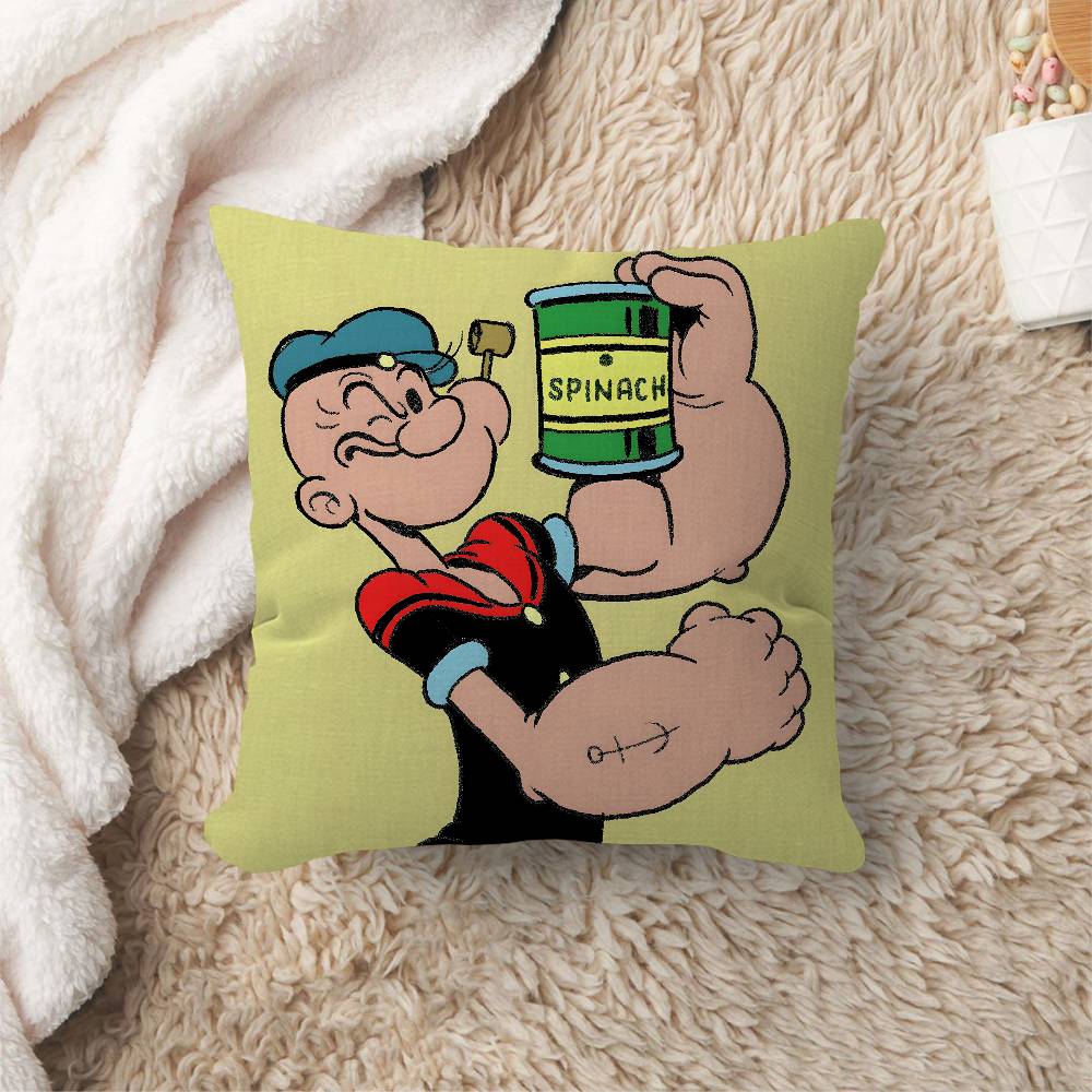 Animation Popeye Retro Personalized Pillow Cover Kids Bedroom Wild Party Decor Pillowcase kid Birthday shower Gift