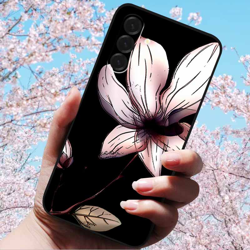 Для Samsung Galaxy A56 A36 A26 5G Чехлы 3D Рельефный Цветок Тиснение Мягкий Силикон Для A56 A36 5G 3D Мультяшный Чехол Сова Ракушка 3D Рельеф