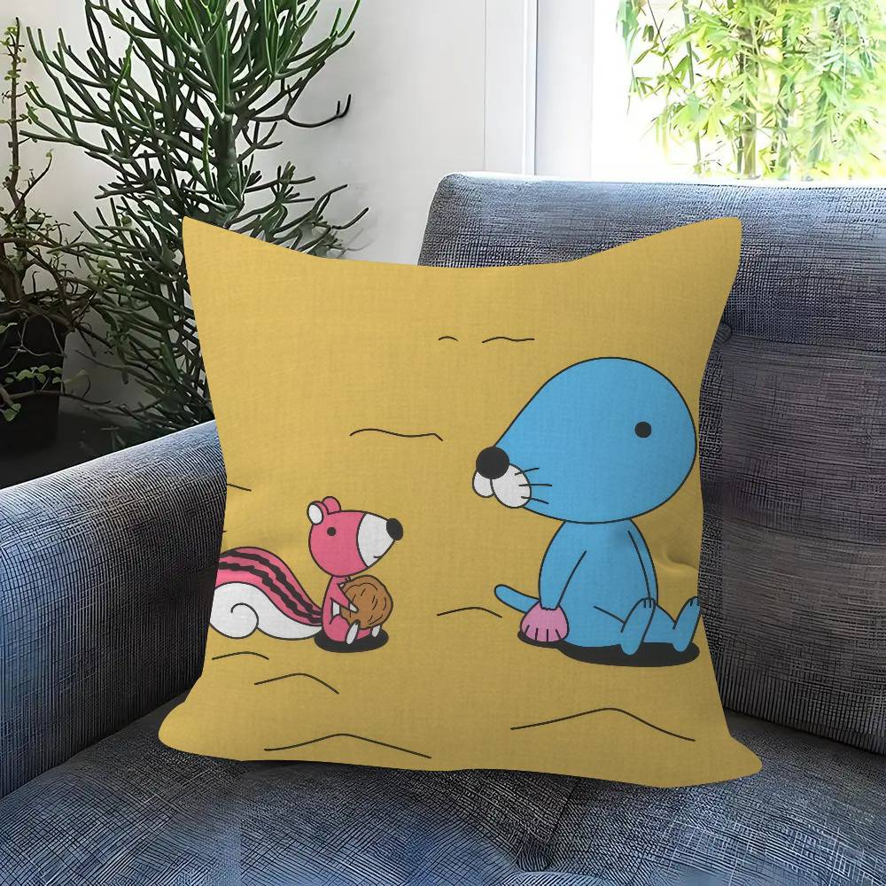 Cartoon Anime BBonobono Pillow Cushion Cover Pillowcase Living Room Sofa Home Decor Customized