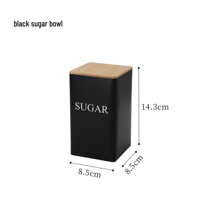 Минималистичная бамбуковая крышка, кованая железная банка для чая и стеклянная банка для хранения