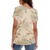 Women's Fashion Casual Printed Round Neck Short Sleeved T-Shirt Top T-Shirt Top Top