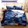 3pcs The Nightmare Before Christmas Bedding Set Duvet Cover Closure Includes 1 Duvet Cover & 2 Pillowcases, Soft and Comfortable for All Seasons.