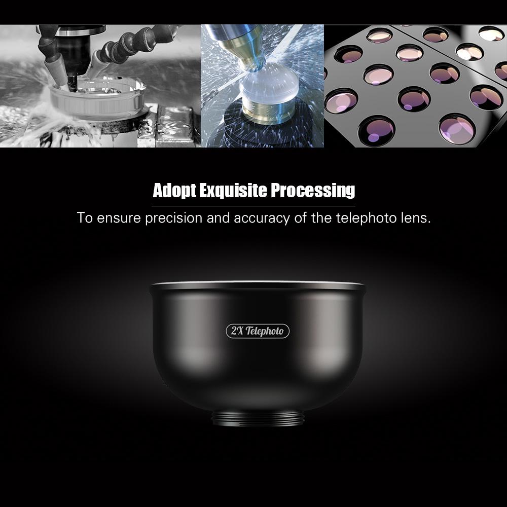 Многослойный телеобъектив для телефона с 2-кратным зумом для двух/одинарного объектива