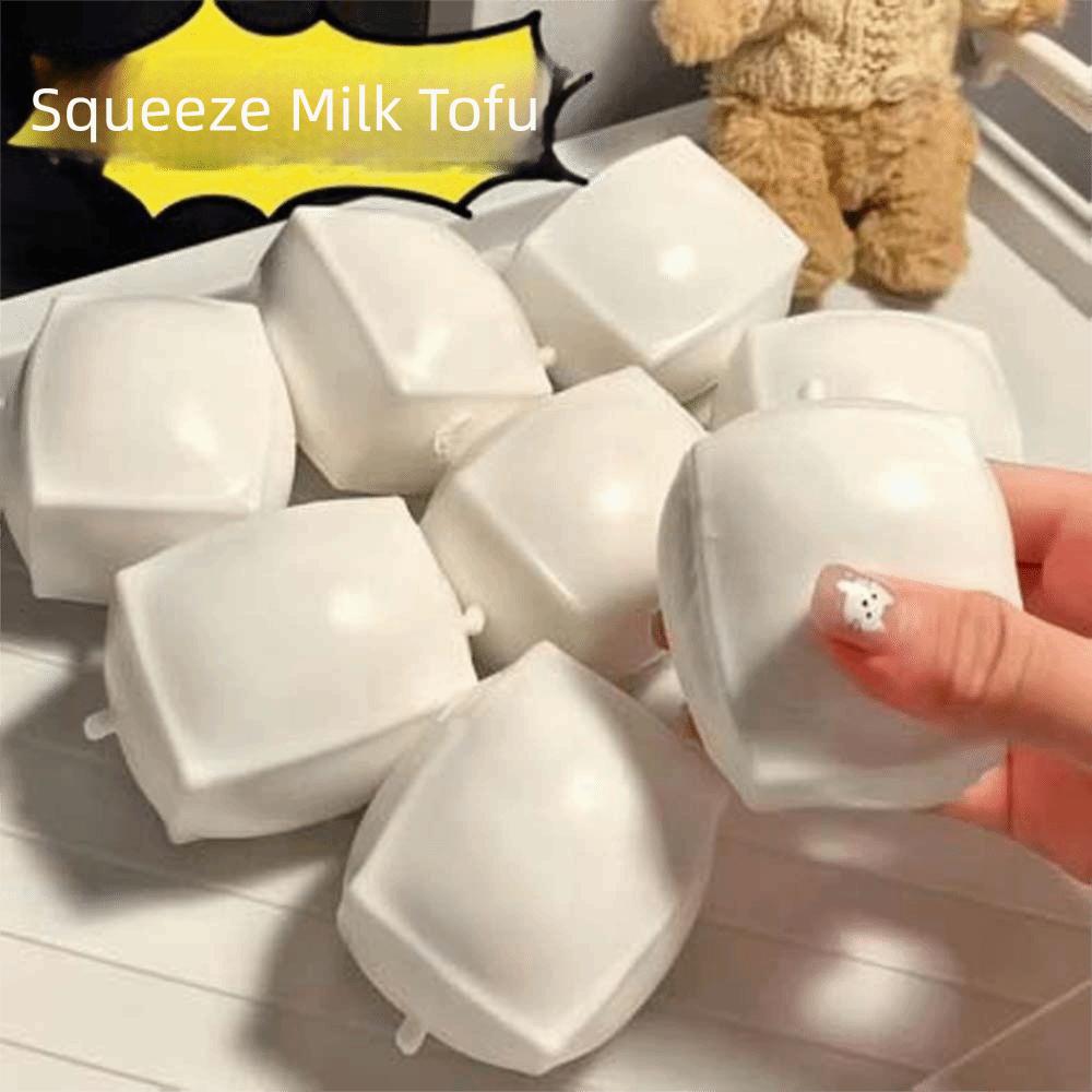 Self-Made Tofu-Shaped Squishy Satisfying Sound Effects Blocks Filled Squishy Adult Kids