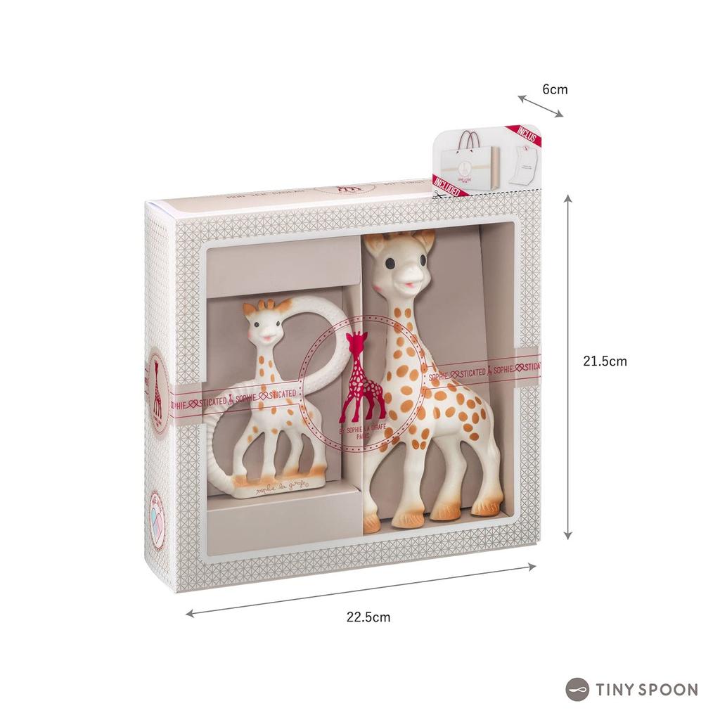 Подарочный пакет для прорезывания зубов жирафа Софи с открыткой для сообщений Японские Vulli 0 0 Популярные детские игрушки на день рождения [Набор Sophisticade] [Подлинный продукт]