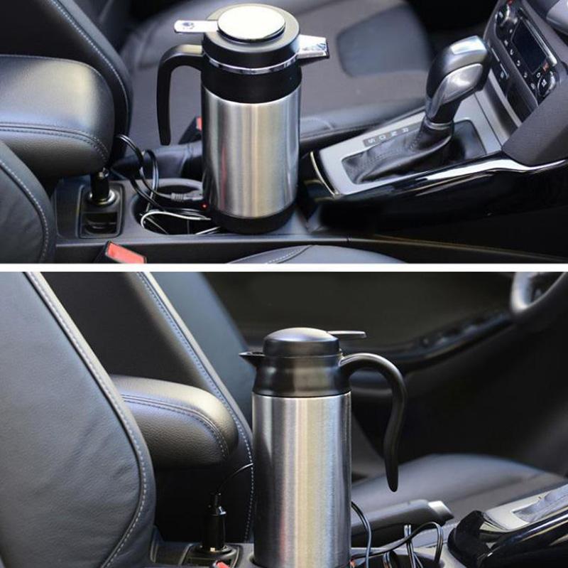 1000 мл автомобильный электрический чайник из нержавеющей стали с подогревом, чайник с контролем температуры, чашка для нагрева воды, кофе, чая