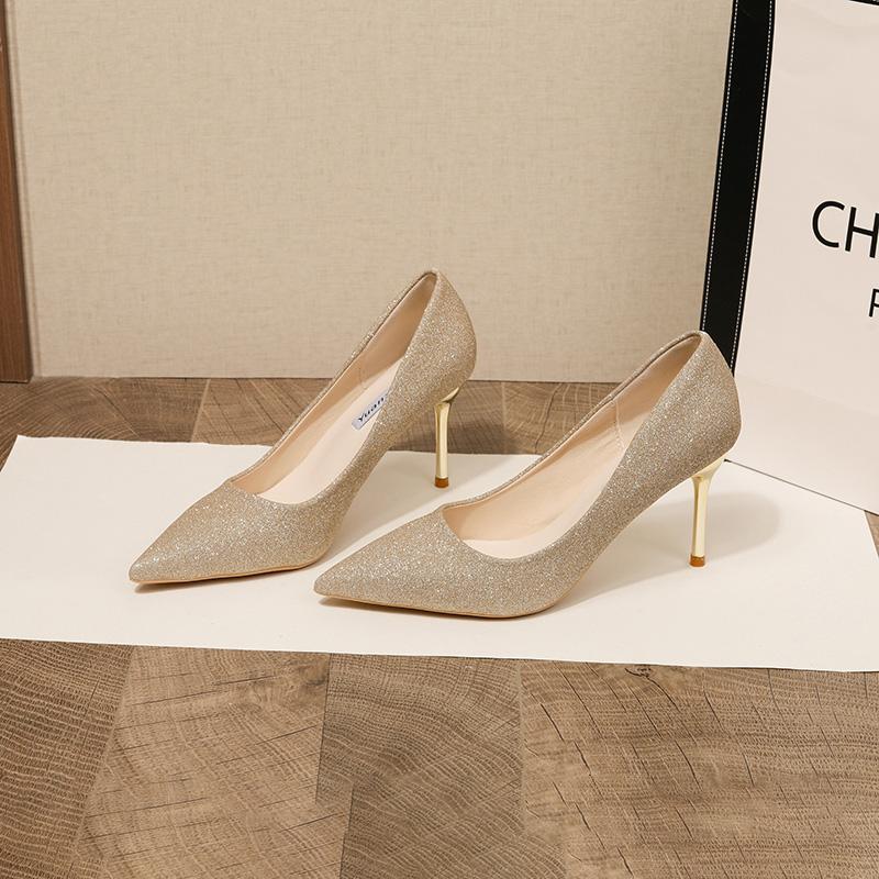 Женская обувь на каблуке 2024 Лето Сексуальные туфли-лодочки с острым носком Женские туфли на высоком каблуке Платье Офисные женские туфли Слингбэки Женские туфли-лодочки