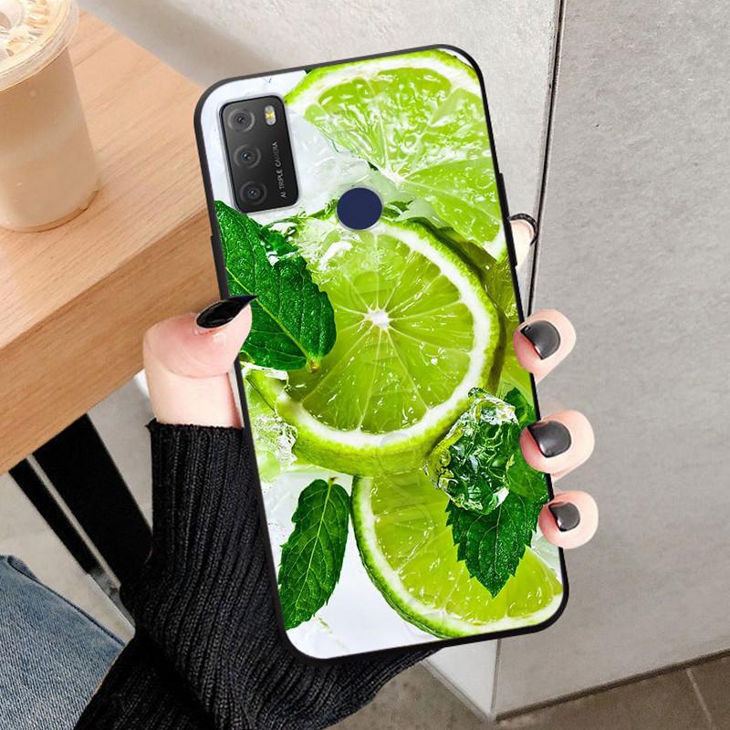 For TCL 20Y 20E Case Black Silicone Bumper Wolf Lions Soft TPU Covers for TCL 20E 6125F Funda Coque TCL20Y 20 Y 6156D Shells
