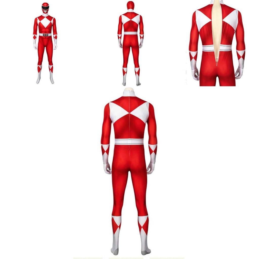 Костюм Power Rangers для детей и взрослых, косплей, карнавальный костюм, костюм супергероя, комбинезон
