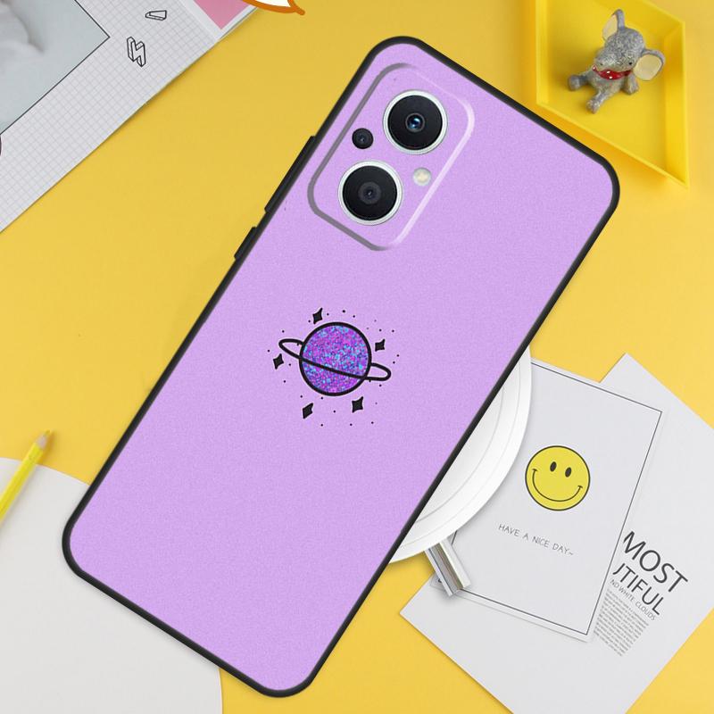 Фиолетовый эстетичный Чехол для OPPO Reno 14F 13F 12F 11F 13 12 11 10 14 Pro 7 8 Lite 8T OPPO Find X5 X6 X8 X9 Pro
