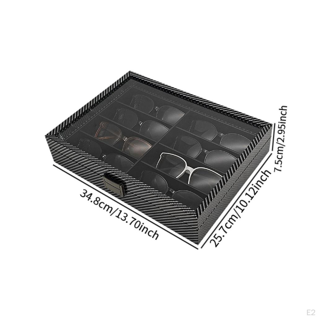 8 Slots Sunglasses Case Organizer Eyewear Display for Hosuehold Desktop