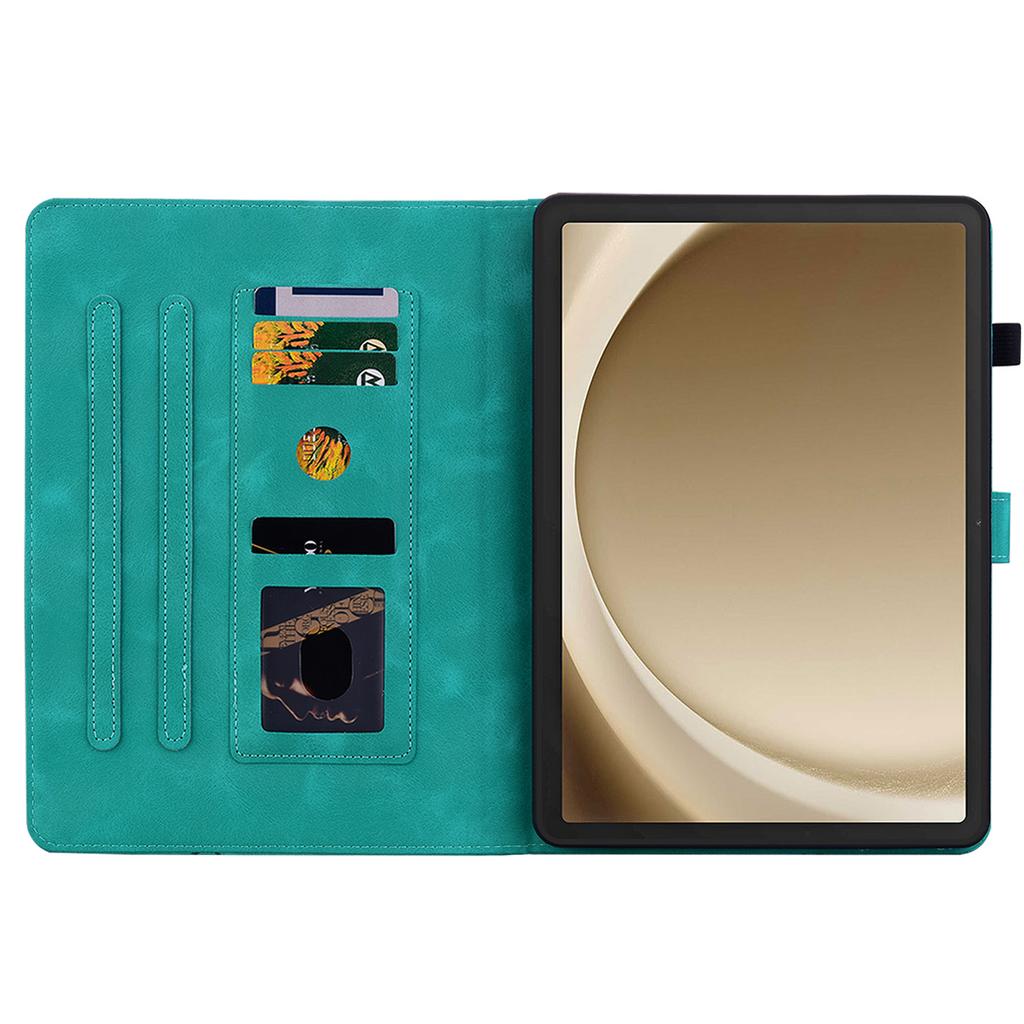 Чехол для Samsung Galaxy Tab A9+ с отделениями для карт, противоударный, с тиснением, из искусственной кожи, чехлы для планшетов