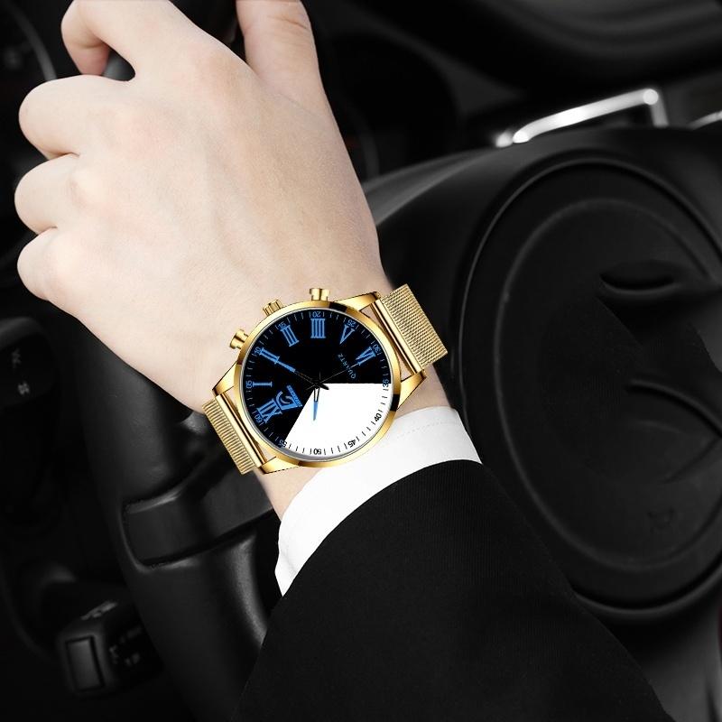 Fashion Mens Watches Casual Quartz Wrist Watch for Men Luxury Business Black Watch Male Clock