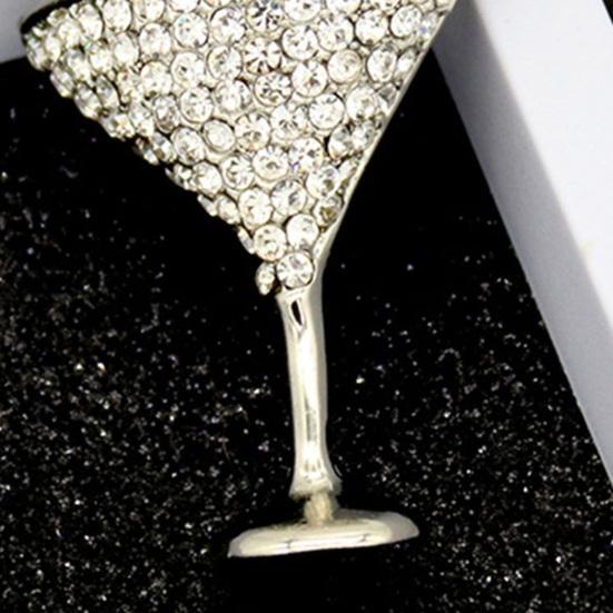 Shape Brooch Women Shining Rhinestone Alloy Pin Clothing Bags Backpacks