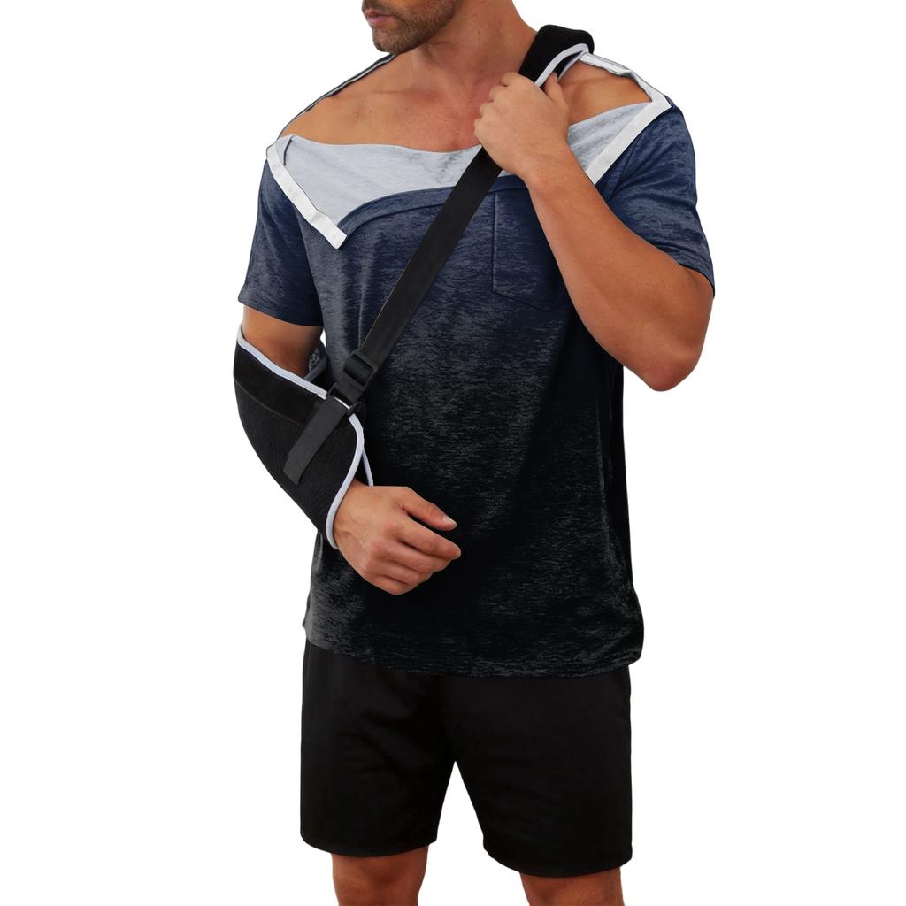 Men’s Recovery Shirt Pattern Full Opening Front Short Sleeve -Away Design for Use